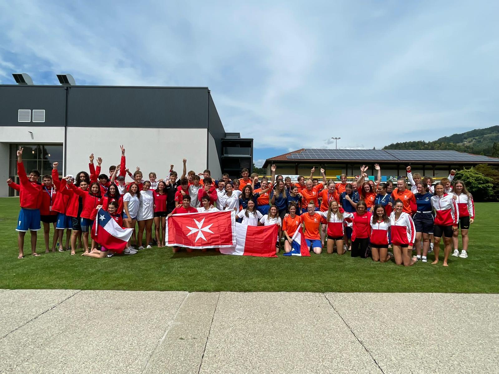 Top ranked junior swimmers and athletes winning medals at FISEC Games